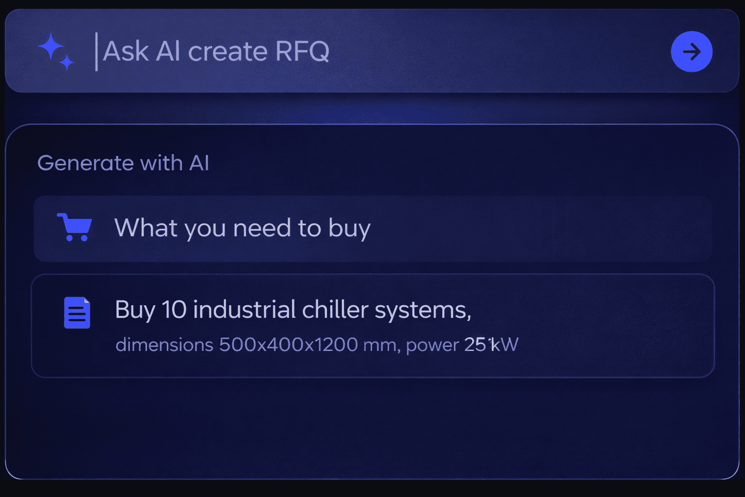 AI procurement request